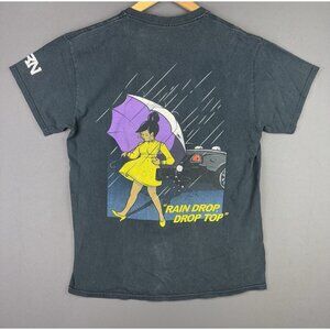 Migos YRN Young Rich Nation Culture Rain Drop Drop Top Black Faded Hip Hop Rap T